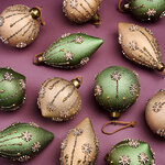 Елочные шары Lacrime Del Sole 8-12 см, 12 шт, стекло