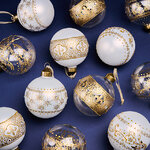 Елочные шары Solare India 8 см, 12 шт, стекло