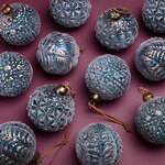 Елочные шары Palla Turchese 8 см, 12 шт, стекло