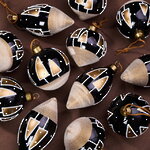 Елочные шары Notte Stellata Bosco 8-12 см, 12 шт, стекло