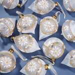 Елочные шары Scatola Di Fiori 8-12 см, 12 шт, стекло