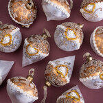 Елочные шары Cuori Di Perle 8-12 см золотой, 12 шт, стекло