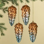 Елочная игрушка Шишка Faleron - Galatone 14 см, 4 шт, пластик