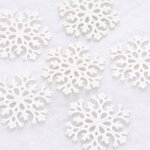 Елочные игрушки Снежинки Flanessa 11 см белые, 6 шт, пластик