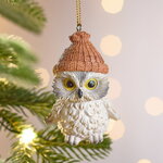 Елочная игрушка Филин Кристофер в шапке 7 см