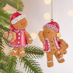 Набор елочных игрушек Пряничные Человечки - Мэтью и Лэсси 9 см, 2 шт 