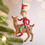 Елочная игрушка Эльф Мерфи на олене - Barad Nimras 11 см