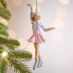 Елочная игрушка Девушка Люсинда на коньках 14 см