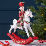 Декоративная фигурка Щелкунчик Гофмана на лошадке-качалке 25 см