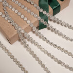 Бусы на елку Vintage Lace - Silver 270 см, пластиковые