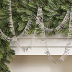 Бусы на елку Vintage Fringe - Silver 270 см, пластиковые