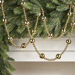 Бусы на елку Alverston - Gold 160 см, пластик