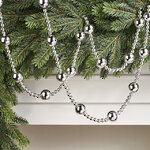 Бусы на елку Alverston - Silver 160 см, пластик