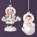 Елочные игрушки Зимние Забавы - Arctic Tale 12 см, 2 шт, стекло