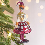 Елочная игрушка Клоунесса - Commedia Dell