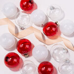 Елочные шары Bubble: Рождественское Утро 6 см, 15 шт, стекло