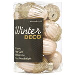 Елочные игрушки Желуди 4 см золотые, 12 шт, стекло