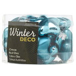 Елочные игрушки Звезды 4.5 см folk blue mix, 12 шт, стекло