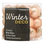 Елочные шары 2.5 см персиковый mix, 24 шт, стекло