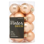 Елочные шары 3.5 см персиковый mix, 16 шт, стекло
