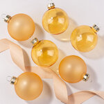 Елочные шары Bubble 6 см золотой mix, 6 шт, стекло