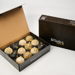 Елочные шары Affogato 8 см, 12 шт, стекло