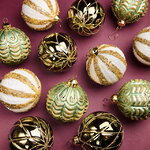 Елочные шары Delizia - Erbe Magiche 10 см, 12 шт, стекло