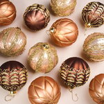 Елочные шары Delizia - Panforte 10 см, 12 шт, стекло