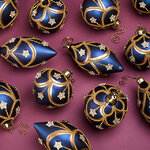 Елочные игрушки Palazzo Notturno 8 см, 12 шт, стекло