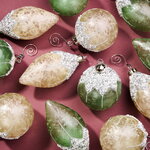 Елочные игрушки Serenita Gelida 8 см, 12 шт, стекло