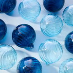 Елочные шары Fiume-Veneto: Night Blue 10 см, 12 шт, стекло