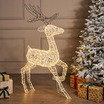 Светящийся олень Арманд 130 см, 3860 теплых белых LED ламп, IP44