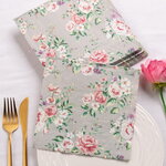 Бумажные салфетки Rose Garden 17*17 см, 20 шт, дымчатые