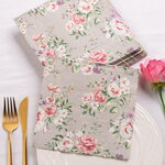 Бумажные салфетки Rose Garden 17*17 см, 20 шт, дымчатые