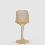 Стеклянный подсвечник-бокал Foscolo Ambra 19 см