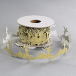 Декоративная клейкая лента Олени - Winter Story 300*4 см золотая