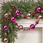 Бусы на елку Розовое Сияние 210 см, пластик