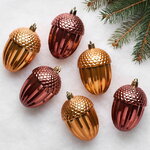 Елочные игрушки Желуди - Baston Royale 9*6 см, 6 шт, пластик