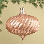 Елочная игрушка Луковка Petrice 19*17 см розовое золото, пластик