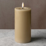 Светодиодная свеча с имитацией пламени Facile 15 см, бежевая, таймер, на батарейках