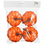 Искусственная тыква для декора Galloway Orange 11 см, 4 шт