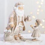 Новогодняя фигурка Дед Мороз с подарками 14 см