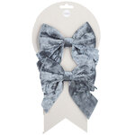 Декоративный бант Mariko 13*12 см серый, 2 шт