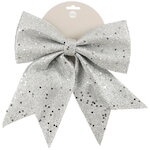 Бант на елку Feira 28*24 см серебряный