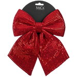 Бант на елку Luxury 23*20 см алый