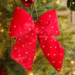 Бант на елку Bomont - Crystal Elegant 17*15 см алый