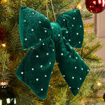 Декоративный бант Bomont - Crystal Elegant 17*15 см изумрудный