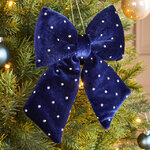 Бант на елку Bomont - Crystal Elegant 17*15 см синий