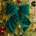 Бант на елку Bomont - Crystal Elegant 23*20 см изумрудный