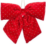 Бант на елку Bomont - Crystal Elegant 34*30 см алый